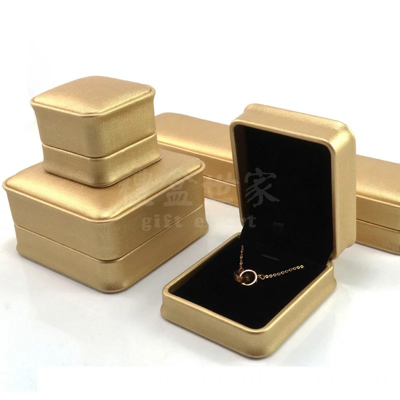 Cuir PU Or pour Boîte à Bijoux Gold PU Leather for Jewelry Box